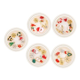 Beavorty Christmas Nail Art Stickers Manicure Patches for Festive Decor Elegant Snowflake and Bell Designs Easy to Use Nail Decors for Unique Designs for Art Enthusiasts