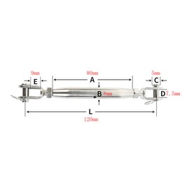 4 Pieces 304 Stainless Steel Closed Body Rigging Screw Turnbuckle Wire Tension Balancer Marine Boat Rope Tension Balancer M5