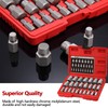 RIMKOLO 25-Piece Screw Extractor Set, Multi-spline Easy Out Extractors CR-MO