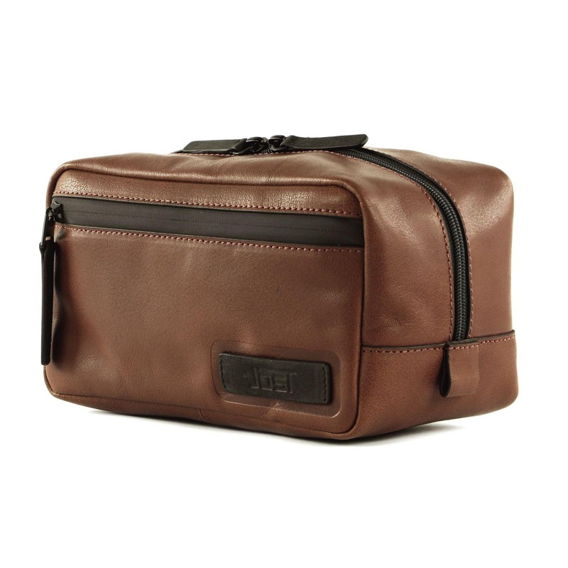 Jost Malmö Leather Toiletry Bag 22 cm, Cognac