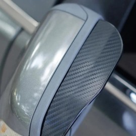 Unbranded 2X Carbon Fiber Rear View Mirror Rain Board Eyebrow Sun Visor Car Accessories