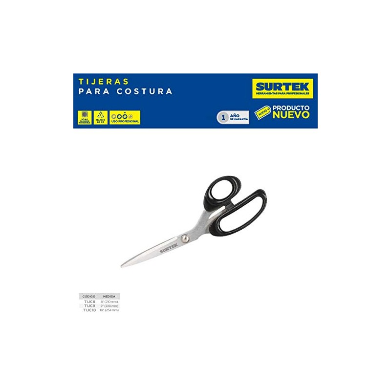 Surtek Tijera para costura, largo 9"