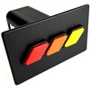 eVerHitch Tri Color Metal Trailer Hitch Cover (Red, Orange and