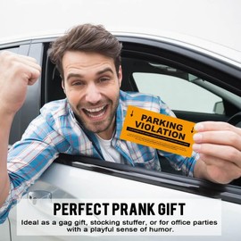 TENTADO Fake Parking Ticket Prank Notes, Realistic Design, 8.5x4 Inch, 50 Pack, Gag Gifts and Stocking Stuffers