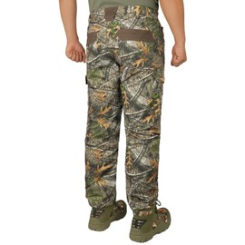 LOOGU Men's Camo Hunting Pants with 6-Pocket, Water-Resistant Breathable Quick-Dry Cargo Pants for Hunting Hiking Fishing