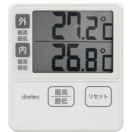dretec(ドリテック) 温度計 室内 室外 デジタル 壁掛け O-285IV(アイボリー)