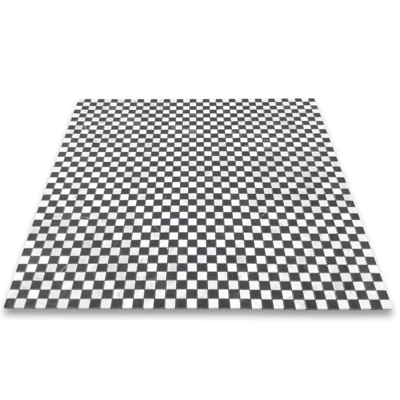 Stone Center Online C241XP Carrara White Nero Marquina Marble 1x1