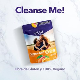 VIVRI Cleanse Me! Bebida Digestiva en Polvo Sabor Mango con Prebióticos | Regula la digestión y Desinflama el Estómago | Rinde 30 Porciones