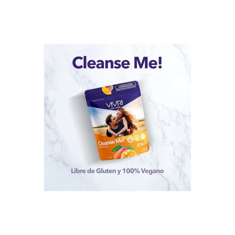 VIVRI Cleanse Me! Bebida Digestiva en Polvo Sabor Mango con
