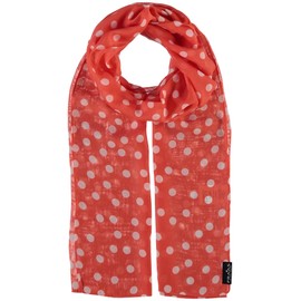 FRAAS Ladies Polka Dot Pattern Scarf - Perfect for Spring and Summer - Airy Fashion Accessory, coral