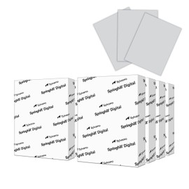 Springhill 8.5” x 11” Gray Colored Cardstock Paper, 67lb Vellum Bristol, 147gsm, 2000 Sheets (8 Reams) – Premium Lightweight Cardstock, Vellum Printer Paper with Textured Finish – 066000C