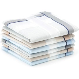 Men's Classic Cotton Handkerchief | Assorted Gents Hanky | Soft & Reusable | Pocket Square Style | Pack of 1 (Assorted 02)