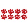 8 Dog Paw Prints Sticker Red - Dogs, Puppy, Pooch