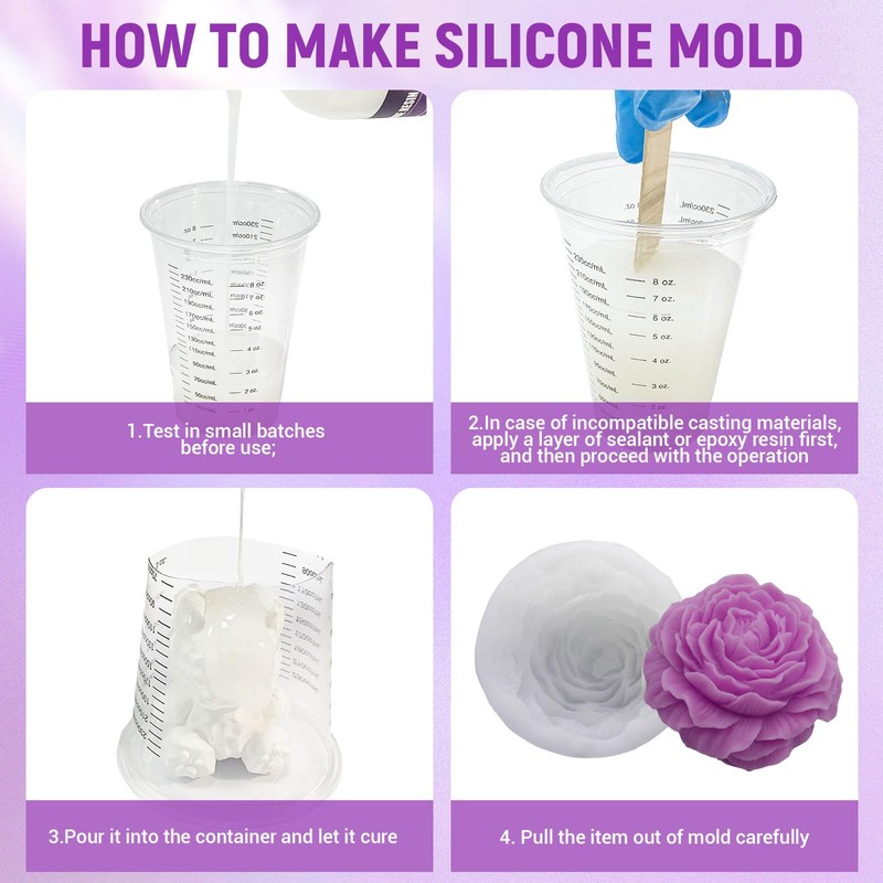130oz Silicone Mold Making Kit, 15A Platinum Silicone Rubber, Liquid