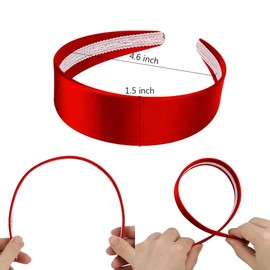 Cute Satin Slik Headbands for Women Girls, Wide Fashion Hairband Non-Slip Headbands Christmas Halloween Hairhoops Hair Accessories (Purple)
