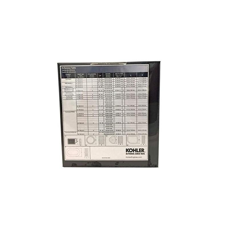 Kohler 22 789 01-S 5400 Series Maintenance Kit 17-19.5hp Fits