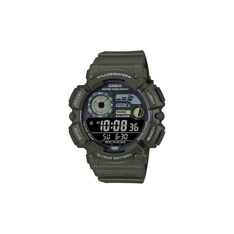 Casio Watch WS-1500H-3BVEF, Green, Strap.