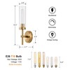 SANTOSTOCK Gold Wall Sconces Set of 2, Modern Bathroom Sconces