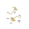 14K Yellow Gold Indian Style L-Shape Nose Stud