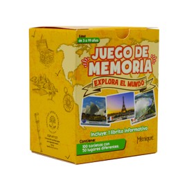 Menique. Explora el Mundo. Juego de Memoria con fotos de lugares de 50 países. Explore The World Memory Game in Spanish. 50 Pairs of Places in The World.