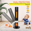 CAYNEL Tower Ceramic & Flame Heater with 3D Flame and
