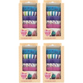 Baked with Love Pastel Cupcake Cases, 50mm Baking Cups, Multicoloured Greaseproof Paper Cases for Muffins and Cupcakes, Pack of 600, 86970