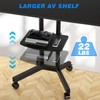 Rfiver Rolling TV Stand with Laptop Shelf, Mobile TV Stand