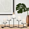 Adjustable Candelabra Candle Holder: 5 Candle Iron Candelabra Fireplace Candle