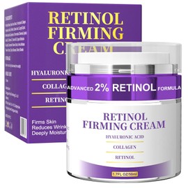 Crema de retinol para cara, cremas para el cuello para tensar y reafirmar, hidratante facial antienvejecimiento para cara, hidratante de da y noche...
