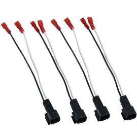 HSTECH 72-5600 2 Pairs (4 Pack) Wire Cable Wiring Harness for Ford Lincoln Mercury Mazda Speakers Adapter Connector Adaptor Plug