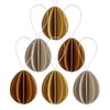 LOVI Set of 6 Wooden Eggs Golden Mix - 4.5