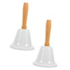 WOONEKY 2pcs Rustic Iron Ring Bell Handbell Jingle Bells for