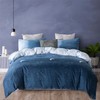 Levoo Duvet Cover Queen Size Star Moon Galaxy Patterned Bedding