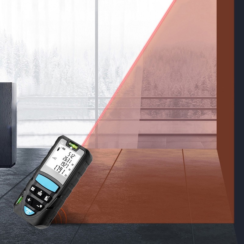 Distance Measure 100m Distance Meter Digital Display with Bubble Level