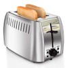 prepAmeal Toaster 2 Slice Stainless Steel Bagel Toaster Extra Wide
