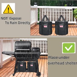 Upgraded 2PCS 32LBS Pellet Grills Stay Dry Pellet Bin - Wood Pellet Storage Bag Container - Smoker Pellet Dispenser - Anti-Shock Foam Layer Reduces Wood Pellets/Charcoal Chipping