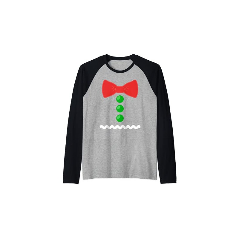 Funny Gingerbread Man Costume Cookie Ginger Bread Christmas Raglan Baseball