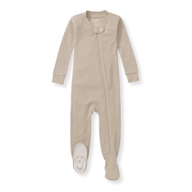 Burt's Bees Baby Unisex Baby Sleeper, Honeysoft Pajamas, One-Piece Zip-up footie PJ, Soft Organic Cotton & Lyocell Blend