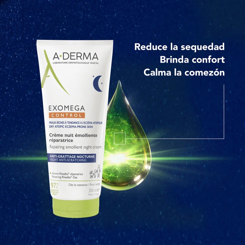 Derma Exomega Control Noche Emoliente Anti Comezón 200