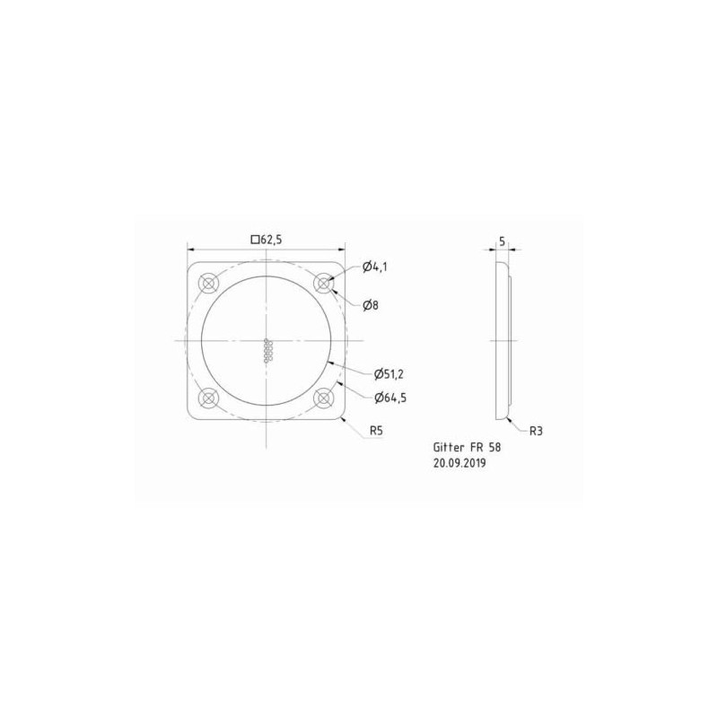 Visaton FR 58 Speaker Protective Grille (L x W x