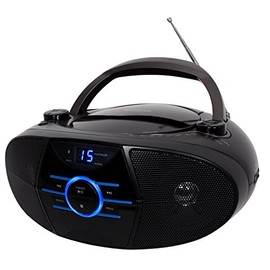 1 - Portable Stereo CD Player with AM/FM Stereo Radio & Bluetooth(R), Supports A2DP & AVRCP, Top-loading CD player, CD-560