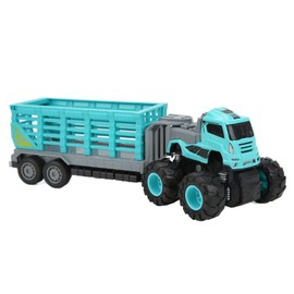 Model Trailer Container Truck Simulation Inertia Engineering Truck 4WD City Construction Vehicle Toy for Kids GiftKLX600‑192A 4WD Inertia  Alloy Fence Trailer (Blue)