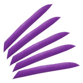 PATIKIL Arrows Vanes, 50 Pack 11 Inch Turkey Feather Arrow Fletching Archery Arrow Feather Left Wing Shield Fletch for DIY Target Shooting, Purple
