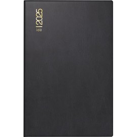 rido/idé Pocket Diary Model Partner/Industrie I (2025), 2 Pages = 1 Week, A7, 224 Pages, Plastic Cover, Black