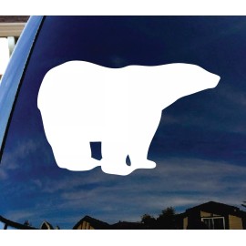 CMI Polar Bear Car Window White Vinyl Decal Sticker 5" Wide