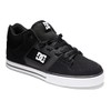 DC Men's Pure MID Casual Skate Shoe, Black/White, 9