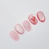 Heart Beam Handmade Nail Tips Pink Heart Magnetic Gel -