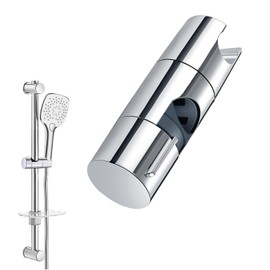 LIAMGUS Shower Head Holder, Shower Head Holder Replacement, Adjustable Shower Head Holder, for Slide Bar,Detachable Slider Clamp Bathroom Replacement, 360 Degree Rotation Sprayer Holder