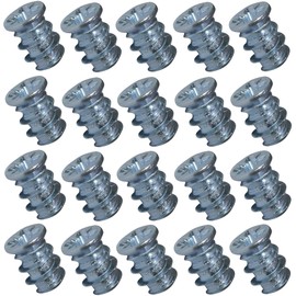 AERZETIX - C44757 - Set of 20 - Euro Screws Furniture Screws for Furniture Cabinet Wardrobe Built-in Cabinet - Mounting Made of Wood - Diameter 6.3 x 9 mm - Galvanised Steel Metal - Imprint Pozidriv