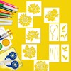 Keluna Large Flower Stencils, 10 Pcs Reusable Flower Stencils for